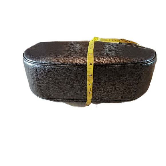 Coach Gray Metallic Hobo Pebble Leather Shoulder Bag - Picture 11 of 13